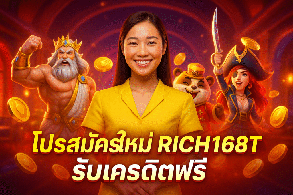 โปรสมัครใหม่ RICH168T รับเครดิตฟรี